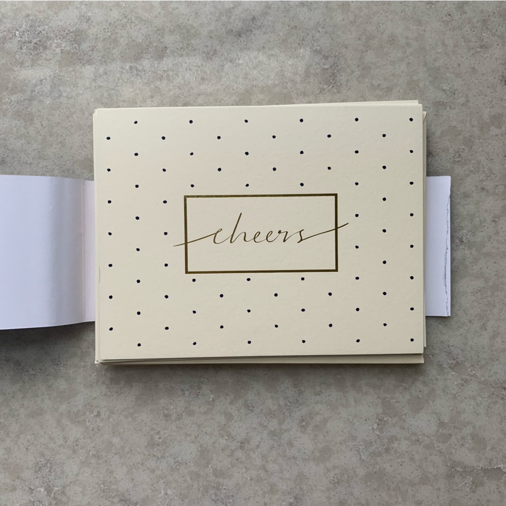 Thank You Notes with Cheers Polka Dot design - Set of 10